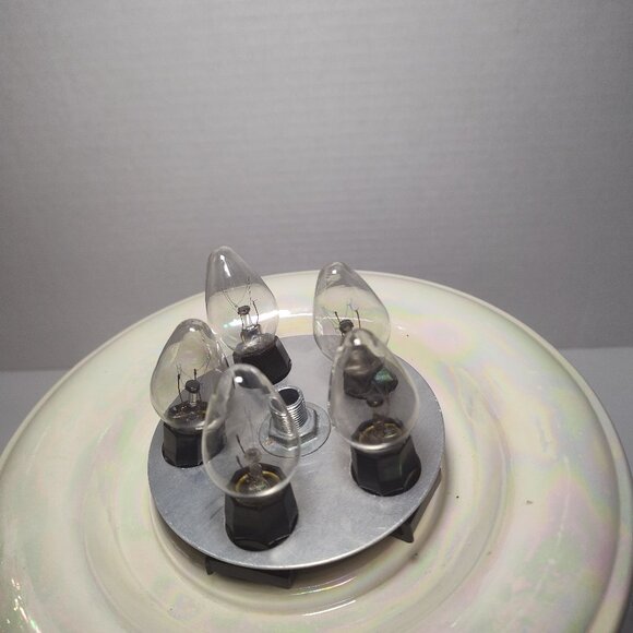 Vintage Atlantic Mold Tall Ceramic Christmas Lamp Santa Sleigh Reindeer 5-Light - Picture 13 of 14